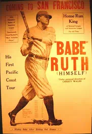 Poster mit Babe Ruth
