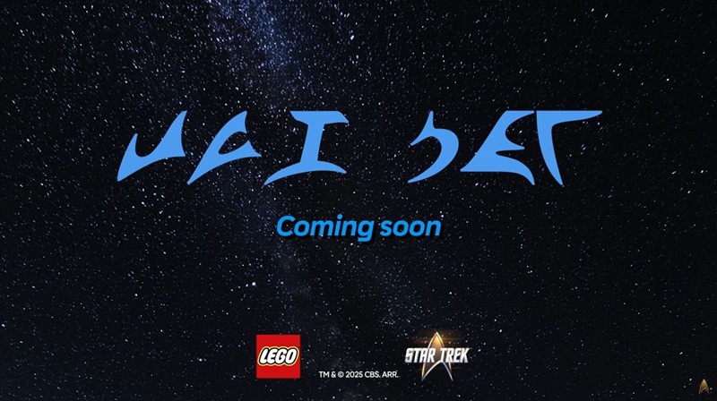 Screenshot des Lego-Teasers mit Klingonischen buchstaben
