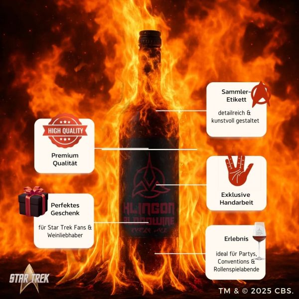 V-Sinne Klingon Bloodwine 750 ml 13% – Bild 2